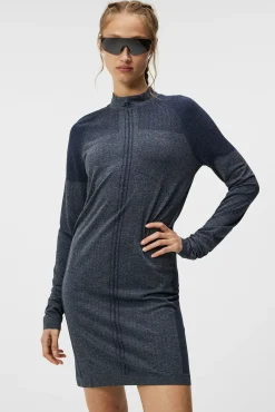 Best J.Lindeberg Amber Seamless Dress Jade Cream Melange