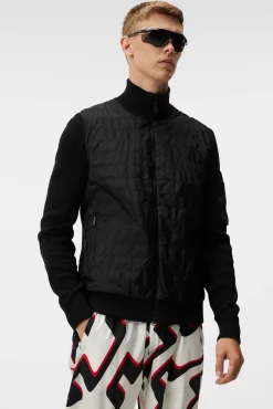 Best J.Lindeberg Beck Knitted Hybrid Jacket Black