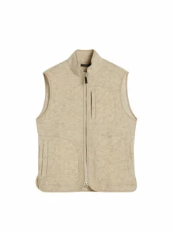 Flash Sale J.Lindeberg Duncan Wool Fleece Vest Oyster Gray
