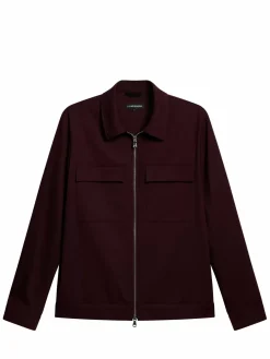 Store J.Lindeberg Jarod Wr Flannel Overshirt Zinfandel