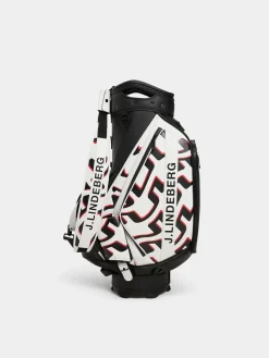 Sale J.Lindeberg Staff Bag Print Bridge Wave White